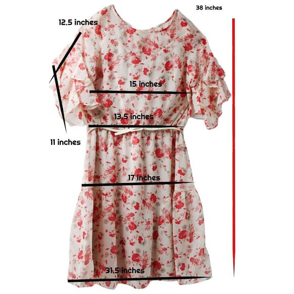 Women Dress Rabbit Designs Women's Floral Dress Sz 10 - Picture 2 of 5